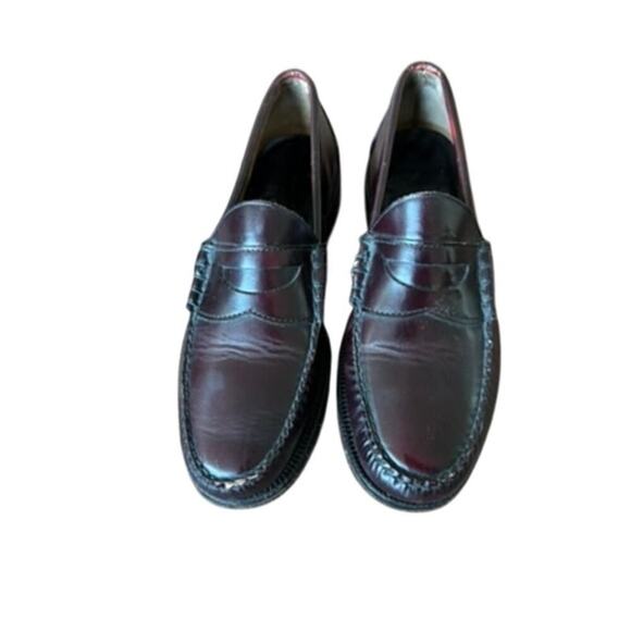 Johnston & Murphy Aristocraft Penny Loafers Burgundy Leather Size 8